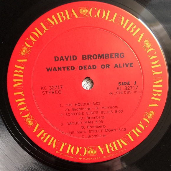 David Bromberg Wanted Dead Or Alive Vinyl Lp '74 - Picture 5 of 9